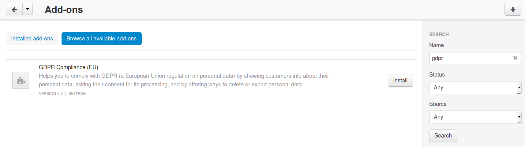 Το πρόσθετο GDPR Compliance εμφανίστηκε για πρώτη φορά στο CS-Cart και Multi-Vendor 4.7.4.