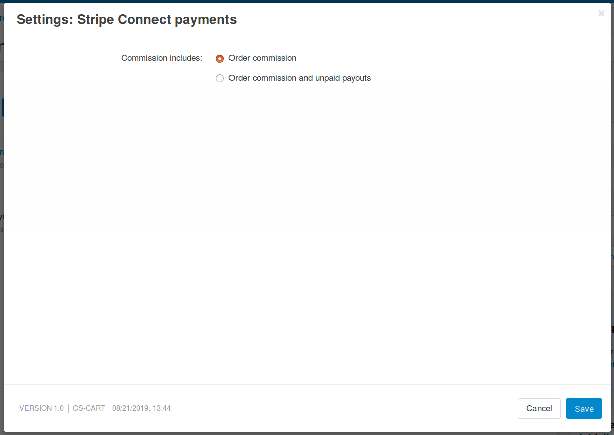 Διαμόρφωση των ρυθμίσεων του πρόσθετου Stripe Connect Payments.