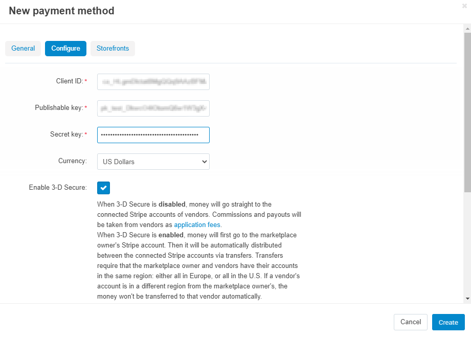 Publishable key και Secret key σε Multi-Vendor.