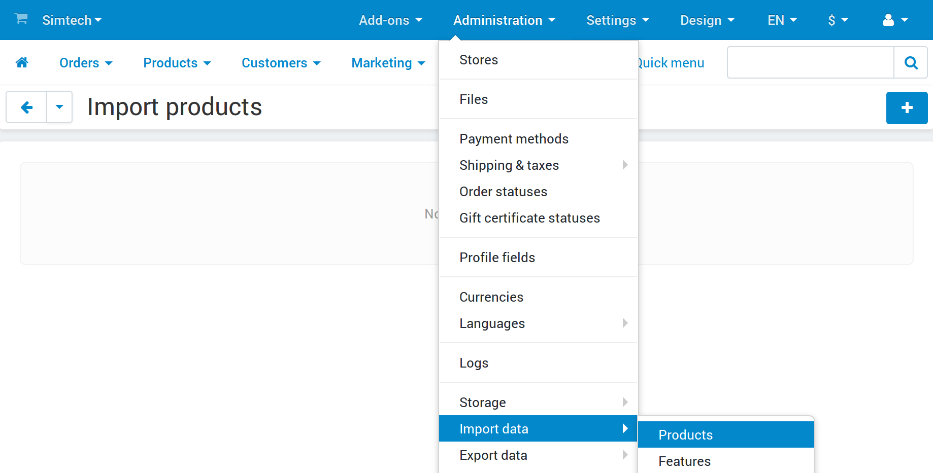 Advanced product import in CS-Cart